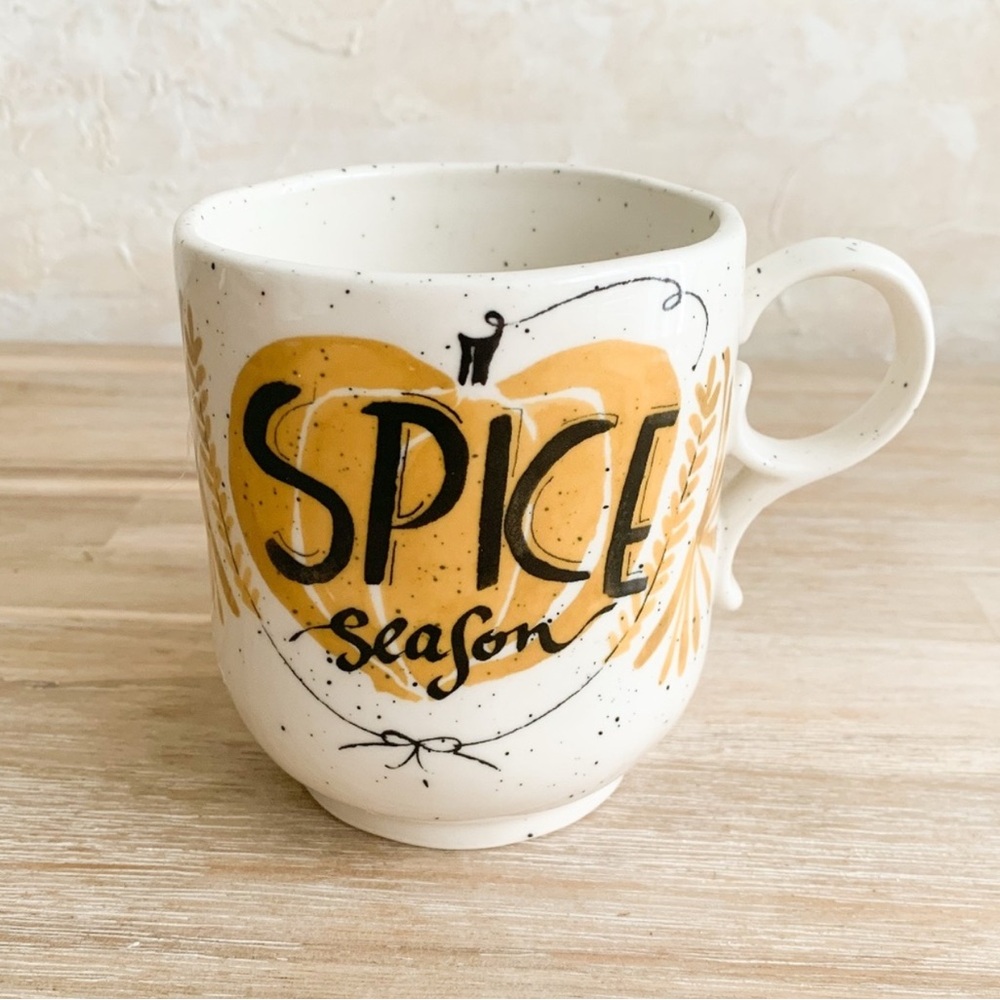 Anthropologie Spice Season Mug with Pumpkin Design